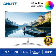 Load image into Gallery viewer, Anmite 23.8 inch  FHD Hdmi HDR Curved TFT LCD Monitor Gaming Game Competition Led Computer Display Screen HDMI/VGA