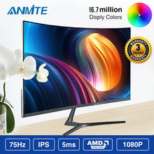 Load image into Gallery viewer, Anmite 23.8 inch  FHD Hdmi HDR Curved TFT LCD Monitor Gaming Game Competition Led Computer Display Screen HDMI/VGA