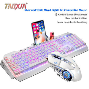 Mechanical Keyboard And Mouse Headset Three-piece Suit Desktop Computer Notebook Gaming Peripherals Home Internet Cafes E-sports