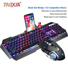 Load image into Gallery viewer, Mechanical Keyboard And Mouse Headset Three-piece Suit Desktop Computer Notebook Gaming Peripherals Home Internet Cafes E-sports