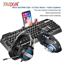 Load image into Gallery viewer, Mechanical Keyboard And Mouse Headset Three-piece Suit Desktop Computer Notebook Gaming Peripherals Home Internet Cafes E-sports
