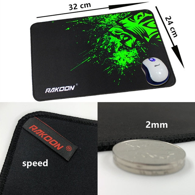 Green Print Large Gaming Mouse Pad Anti-slip Natural Rubber Mouse Mat Keyboard Pad Desk Mat For Laptop Computer Gamer Mousepad