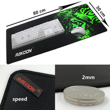 Load image into Gallery viewer, Green Print Large Gaming Mouse Pad Anti-slip Natural Rubber Mouse Mat Keyboard Pad Desk Mat For Laptop Computer Gamer Mousepad