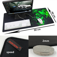 Load image into Gallery viewer, Green Print Large Gaming Mouse Pad Anti-slip Natural Rubber Mouse Mat Keyboard Pad Desk Mat For Laptop Computer Gamer Mousepad