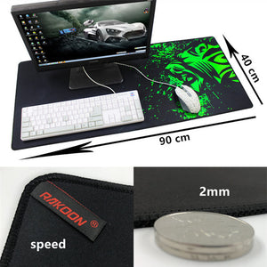 Green Print Large Gaming Mouse Pad Anti-slip Natural Rubber Mouse Mat Keyboard Pad Desk Mat For Laptop Computer Gamer Mousepad
