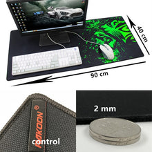 Load image into Gallery viewer, Green Print Large Gaming Mouse Pad Anti-slip Natural Rubber Mouse Mat Keyboard Pad Desk Mat For Laptop Computer Gamer Mousepad