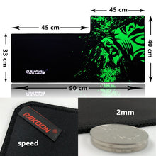 Load image into Gallery viewer, Green Print Large Gaming Mouse Pad Anti-slip Natural Rubber Mouse Mat Keyboard Pad Desk Mat For Laptop Computer Gamer Mousepad