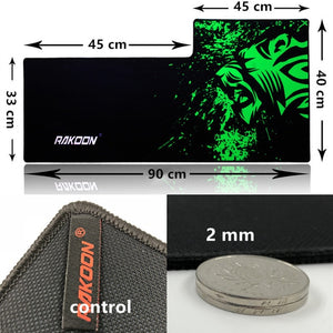 Green Print Large Gaming Mouse Pad Anti-slip Natural Rubber Mouse Mat Keyboard Pad Desk Mat For Laptop Computer Gamer Mousepad