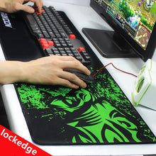 Load image into Gallery viewer, Green Print Large Gaming Mouse Pad Anti-slip Natural Rubber Mouse Mat Keyboard Pad Desk Mat For Laptop Computer Gamer Mousepad